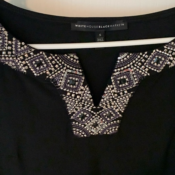 Black mini dress black and white store size S.Material polyester95%, spandex 5%. - Picture 6 of 7